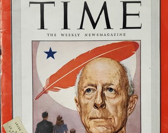 Vintage Time Magazine November 4, 1946 Charles Francis Adams