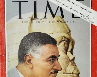 Vintage Time Magazine 29.März 1963 Ägyptens Nasser