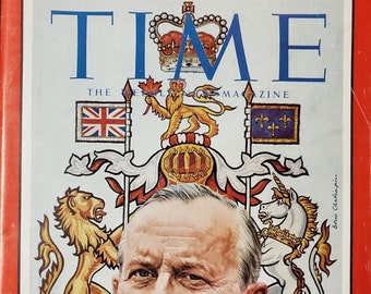 Vintage Time Magazine April 19, 1963 Canada's Pearson