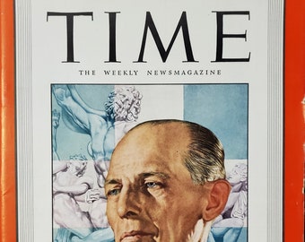 Vintage Time Magazine 24 Februar 1947 George II König der Hellenen