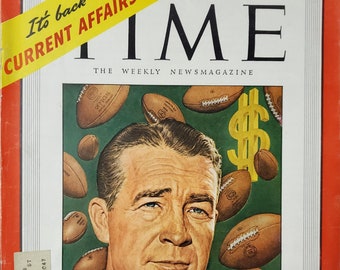 Vintage Time Magazine October 14, 1946 Notre Dame's Frank Leahy