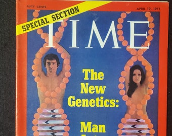 vintage Time Magazine 19 avril 1971 La nouvelle génétique