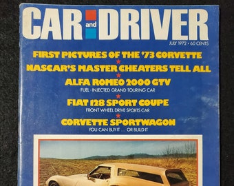 Vintage Car and Driver Magazine July 1972