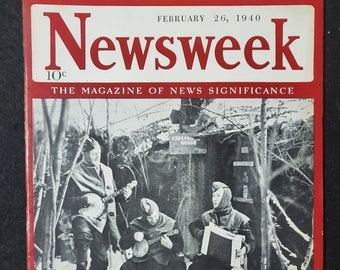 Vintage Newsweek Magazine February 26, 1940