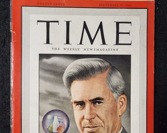 Vintage Time Magazine September 30, 1946 Henry Wallace