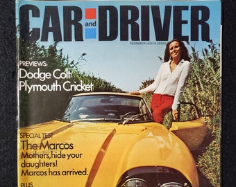Vintage Car and Driver Magazine December 1970