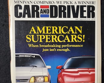 Vintage Car and Driver Magazine May 1989