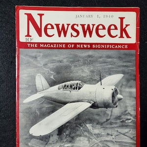 Vintage Newsweek Magazine January 1, 1940