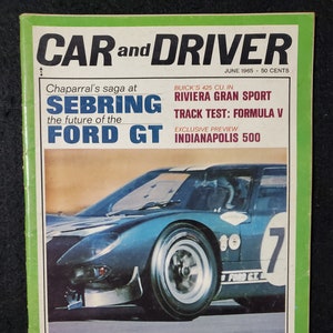 Vintage Car and Driver Magazine June 1965