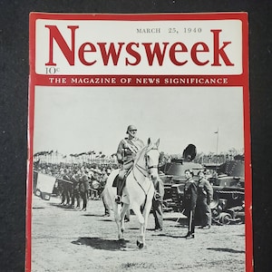 Vintage Newsweek Magazine March 25, 1940