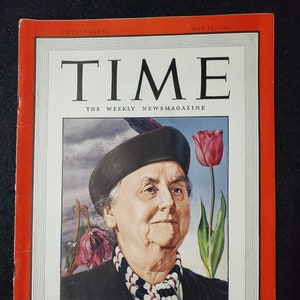 Vintage Time Magazine May 13, 1946 Queen Wilhemina