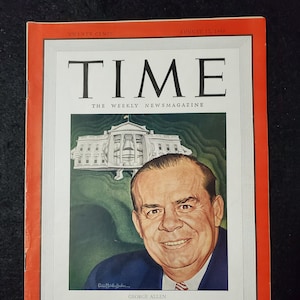 Revista Vintage Time 12 de agosto de 1946 George Allen