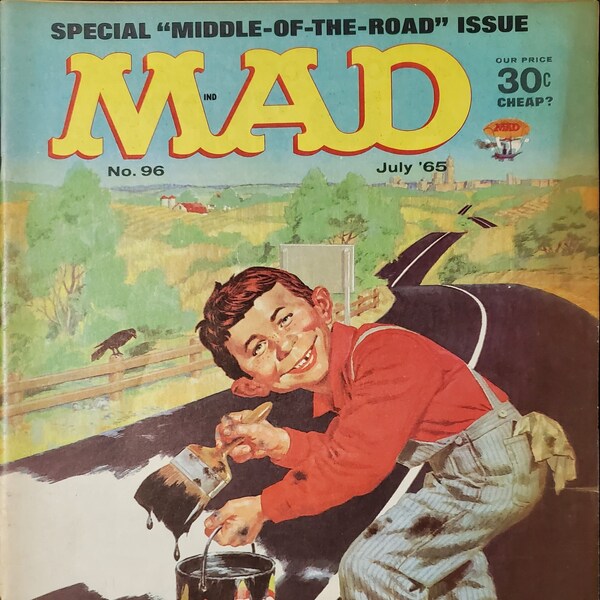 Vintage Mad Magazine #96 July 1965 Norman Mingo cover art