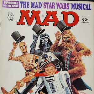 Mad Magazine # 203 December 1978 Star Wars Cover Jack Rickard cover art