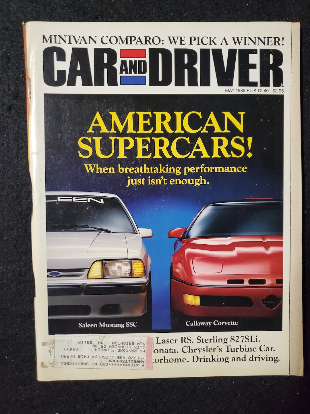 Vintage Car and Driver Magazine May 1989 - Etsy