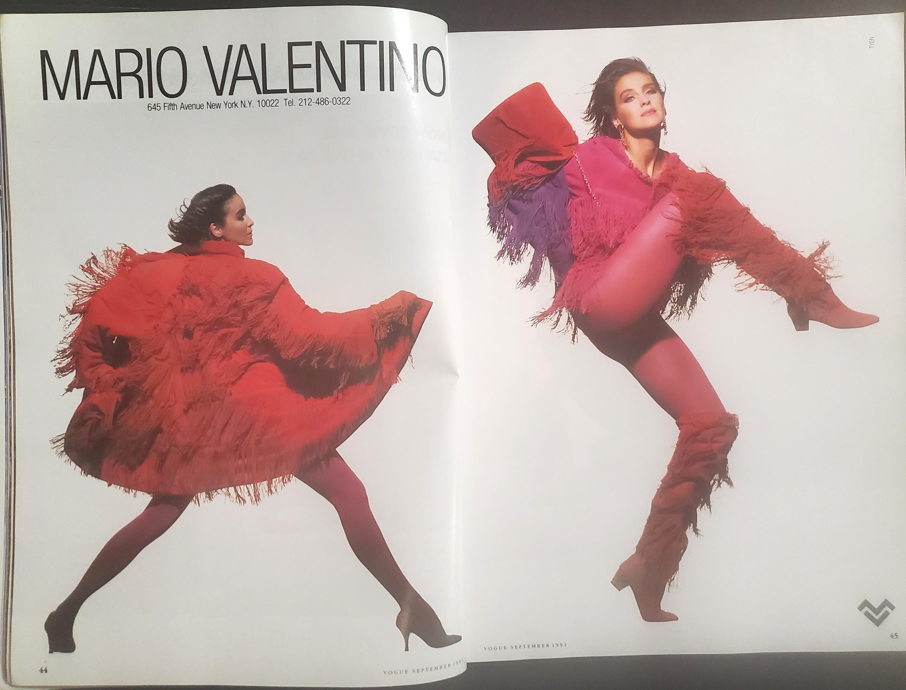Vintage U.S Vogue Magazine September 1991 Linda Evangelista Cover
