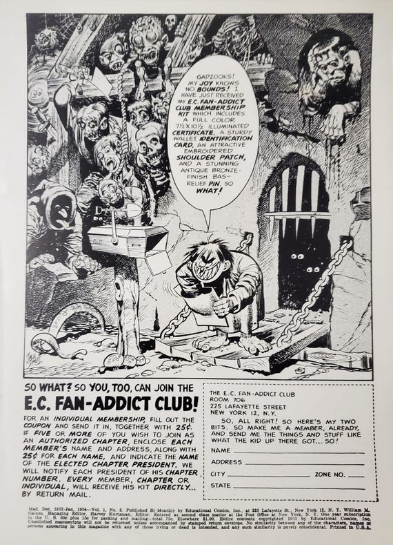 Mad # 7 Cover Re-print 9 X 12 Harvey Kurtzman Cover Art - Etsy