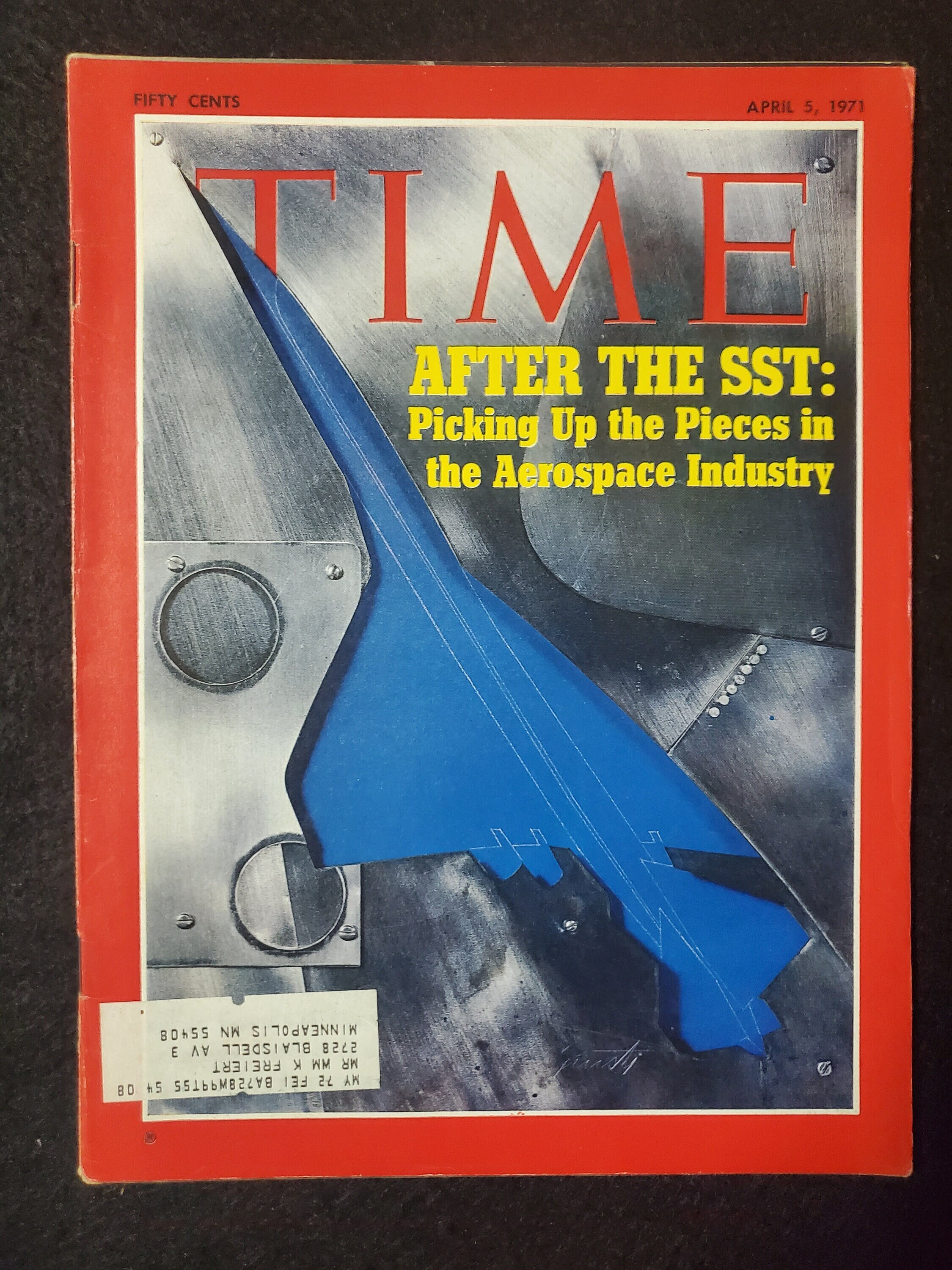 Vintage Time Magazine April 5, 1971 ""After the SST"""