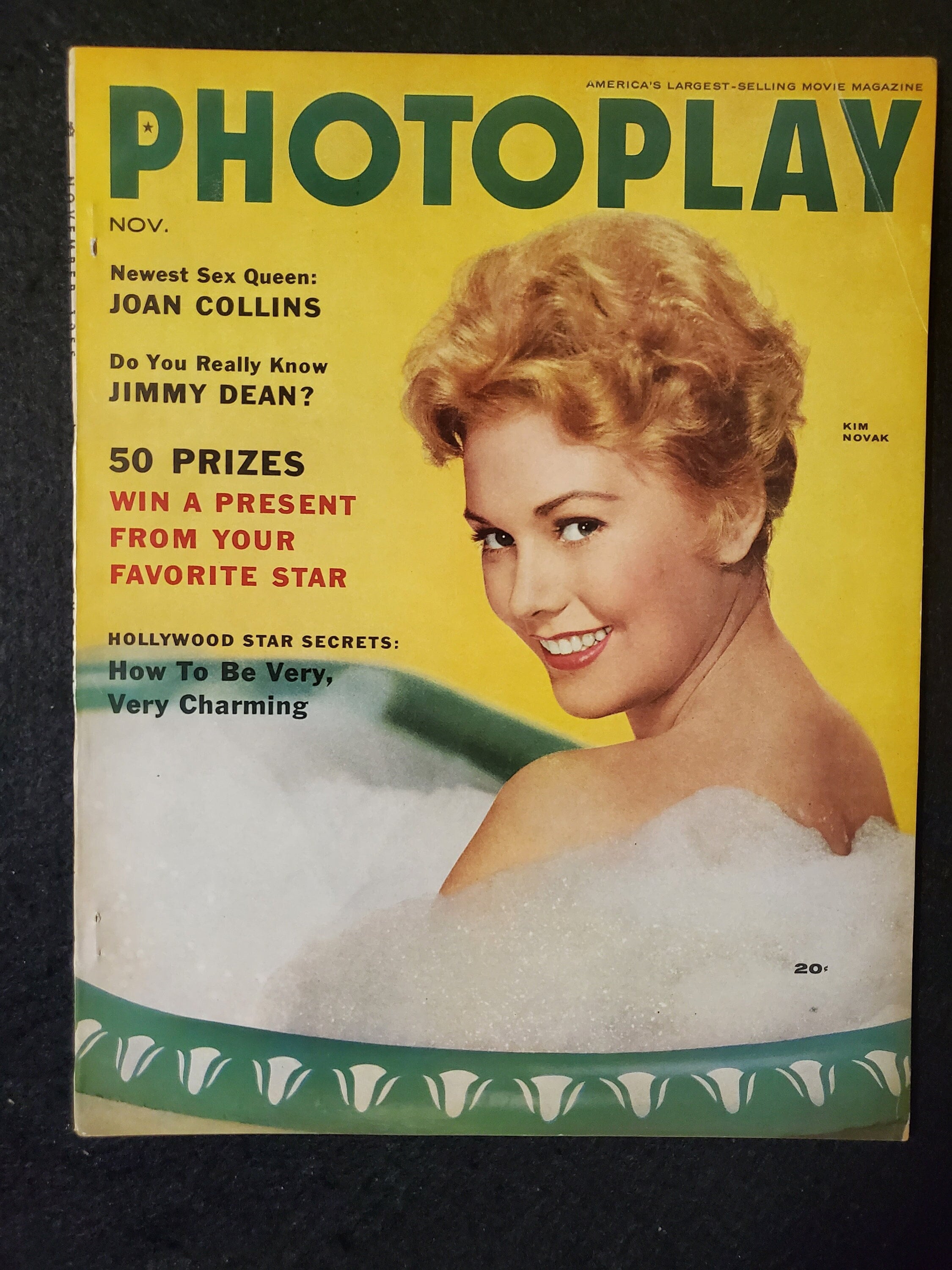 Vintage Photoplay Magazine November 1955 Kim Novack Cover - Etsy