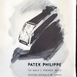 Vintage 1950 Patek Philippe Watch Print Ad
