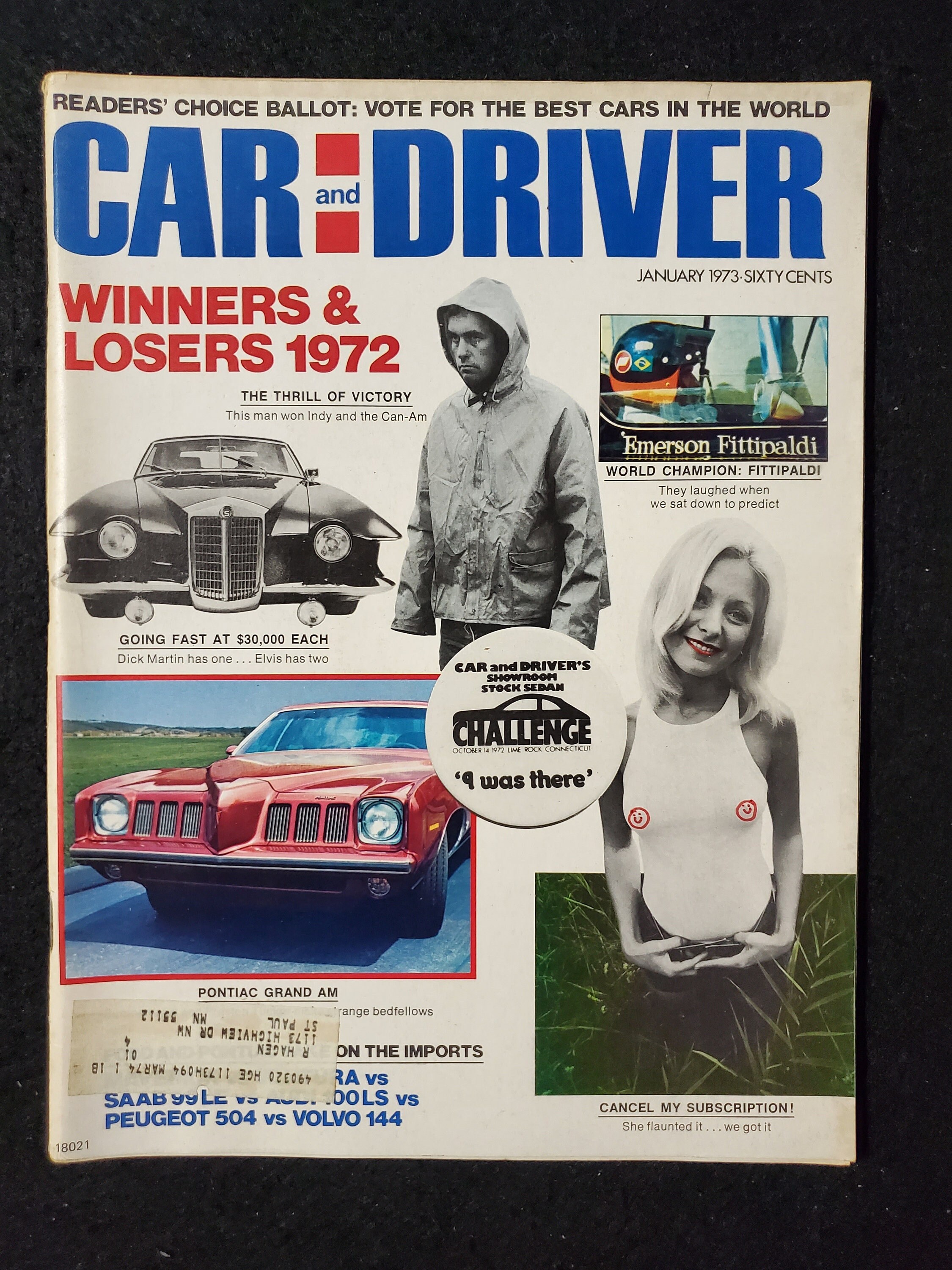 Vintage Car and Driver Magazine January 1973 - Etsy