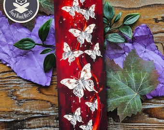 Silver Butterflies Bookmark | For the passionate all consuming romance reader | Customization Possible! | Stationery | BookNookNerdy