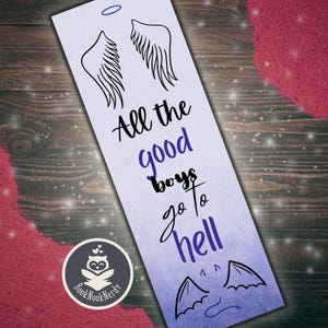 カスタマイズ可能な「All the Good Boys Go to Hell（いい子はみんな地獄へ行く）」ブックマーク | Spicy & Rebellious 読者ギフト