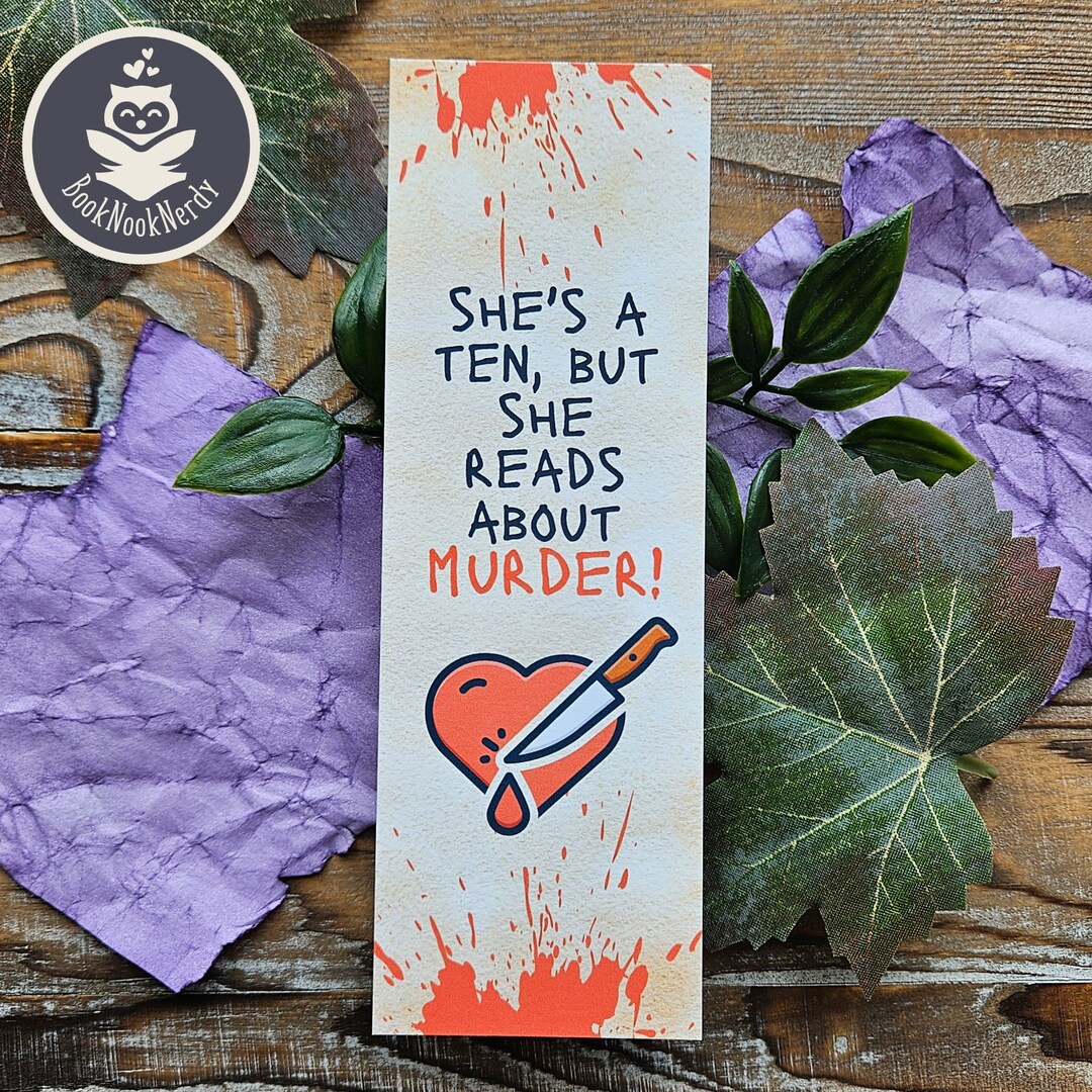 Murder Mystery Bookmark Crime Thriller Reader Gift Customizable Etsy