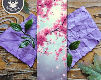 Marcador de livro Cherry Blossom | Marcador de livro Nature para uma leitura tranquila | Personalização possível! | Papelaria | BookNookNerdy