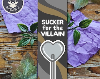 Sucker for the Villain Gold Bookmark | Enemies to Lovers | Customizable Gift