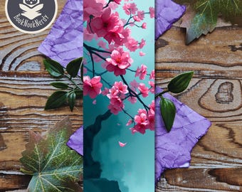 Marcador de livro Cherry Blossom | Marcador de livro Nature para uma leitura tranquila | Personalização possível! | Papelaria | BookNookNerdy
