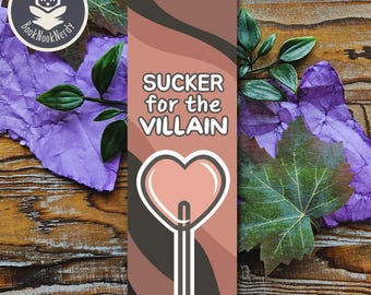 Sucker for the Villain Brown Bookmark | Enemies to Lovers | Customizable Gift