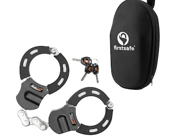 firstsafe® E Scooter Schloss | Handschellenschloss für den E Scooter | schnittfest & mit Silikon | Ideales Roller Schloss (mit Tasche, 42.0)