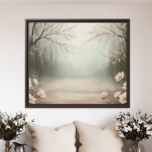 Cherry Blossom Canvas Print  Wall Decor Room Art Nature Print Framed Piece Home Canvas Oriental Style Blossom Decor Japanese Art Fine Art
