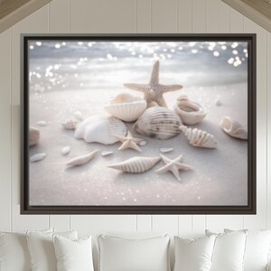 Seashell Canvas Print: Coastal Beach House Decor