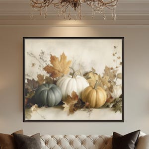 Autumn Pumpkin Canvas Print: Rustic Fall Home Decor