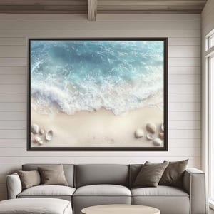 Beach Wall Art Coastal Display Home Accent Ocean Print Seaside Decor Room Focal Point Design Beach Frame Coastal Art Home Collection Art