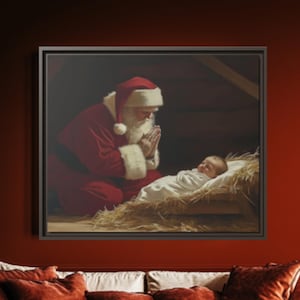 Nativity Scene Canvas Print: Religious Christmas Wall Art