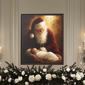 Nativity Scene Christmas Print: Christian Holiday Wall Art