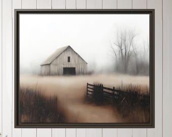 Vintage Barn Canvas Print: Rustic Farmhouse Wall Art
