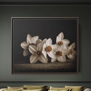 Daffodil Canvas Print: Botanical Floral Wall Art, Spring Home Decor