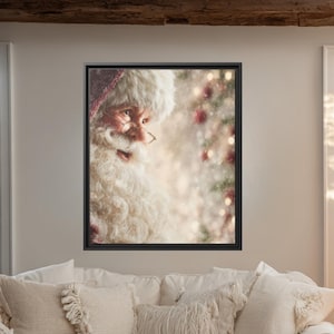 Old Father Christmas Vintage Santa Portrait Victorian Santa Vintage Christmas Wall Art Christmas Home Decor Wall Display Gallery Wrapped