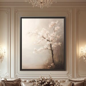 Cherry Blossom Tree Canvas Print: Japanese Oriental Wall Art