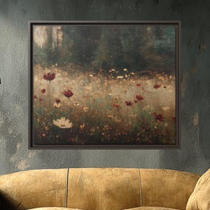 Botanical Canvas Print: Modern Floral Wall Art, Elegant Home Decor