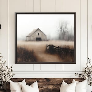 Vintage Barn Canvas Print: Rustic Farmhouse Wall Art