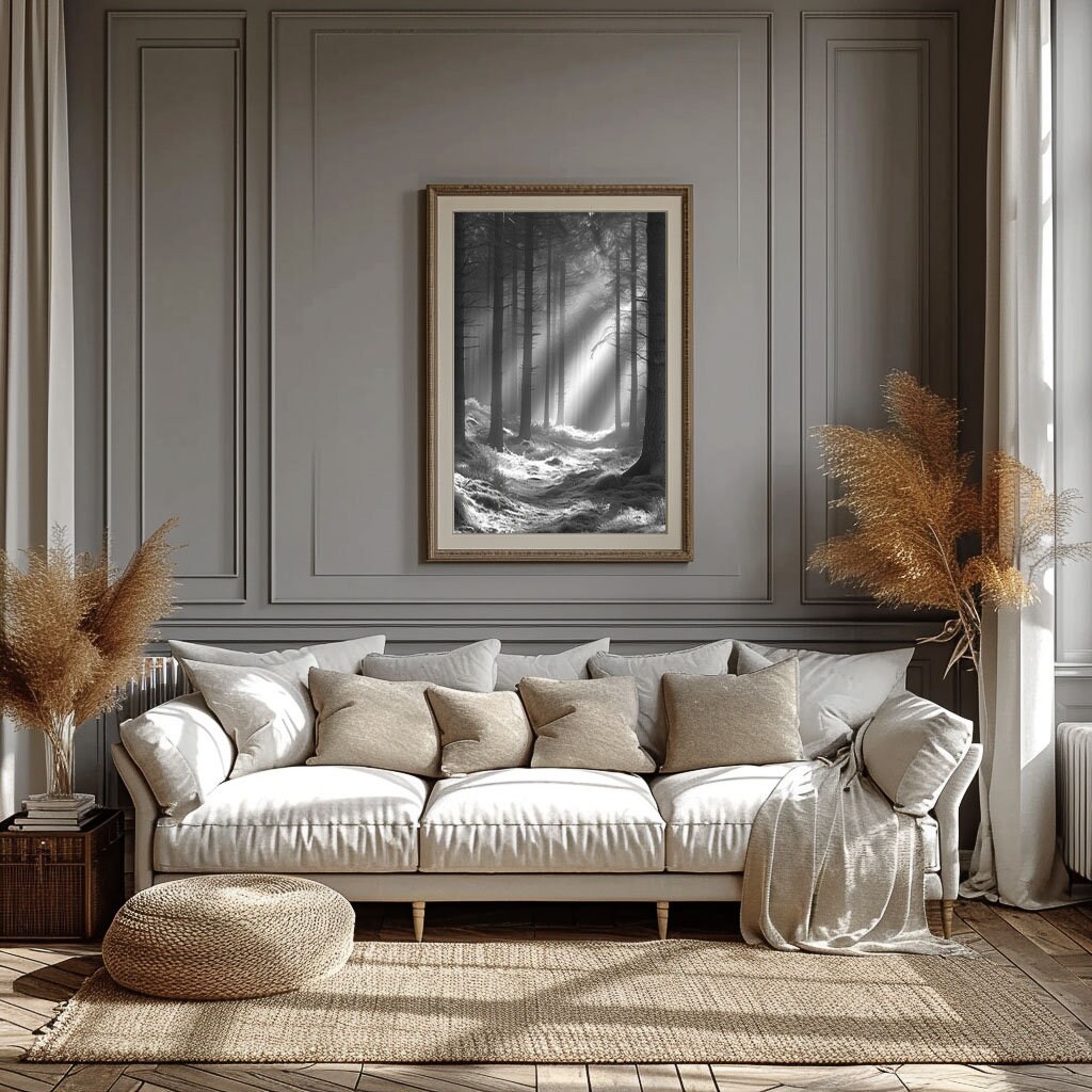 Black and White Landscape Wall Décor Black and White Print Black and