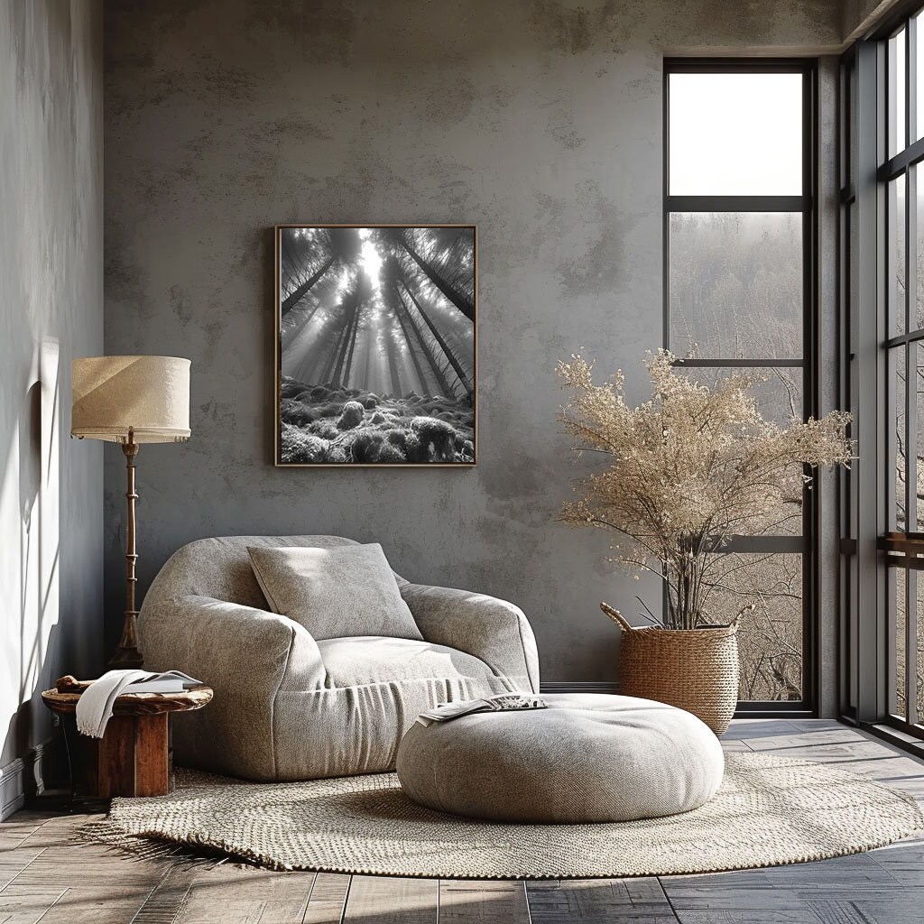 Black and White Landscape Wall Décor Black and White Print Black and