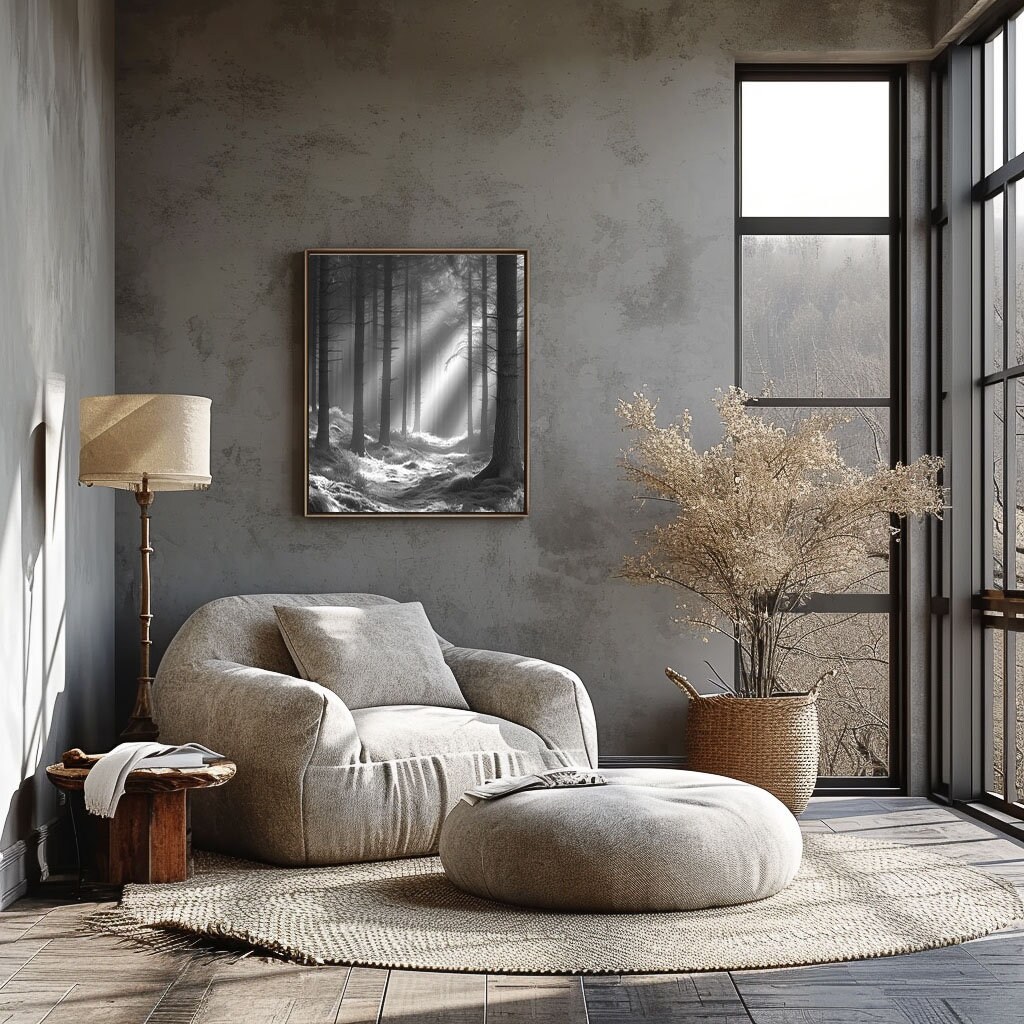 Black and White Landscape Wall Décor Black and White Print Black and