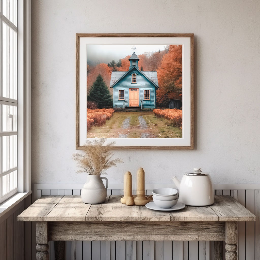 School House Print Old School House Wall Decor School House Printable ...