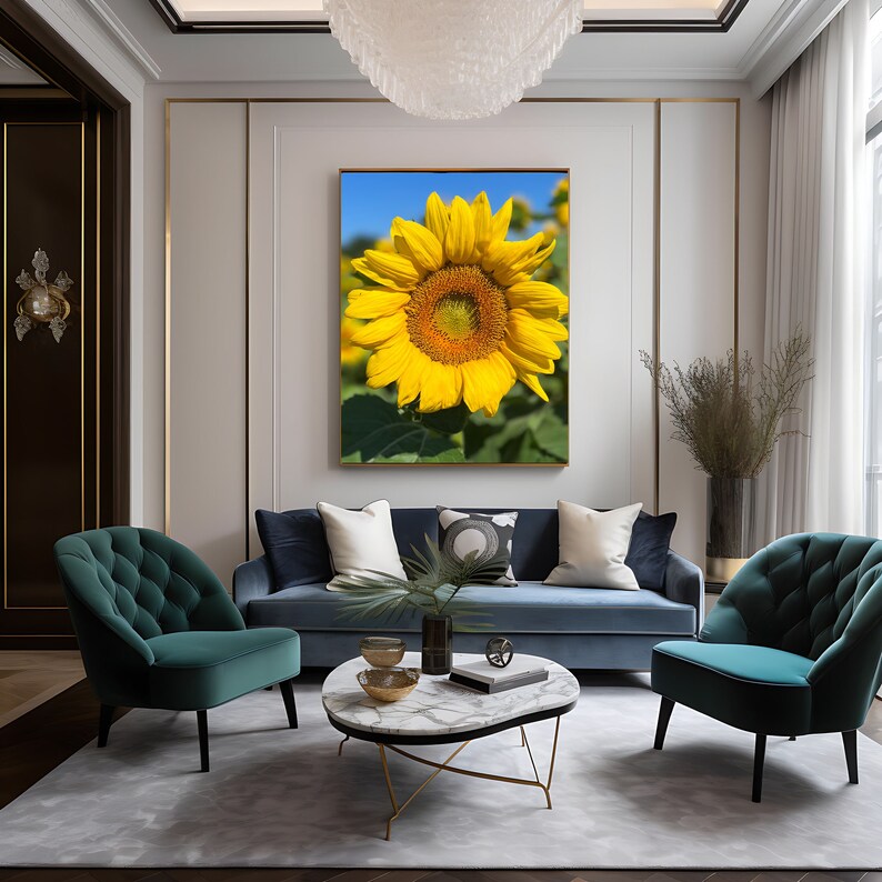 Sunflower Wall Art Botanical Photography Sunflower Printable Wall Art